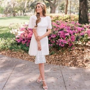 Gal Meets Glam Blythe White Eyelet Dress Size 10